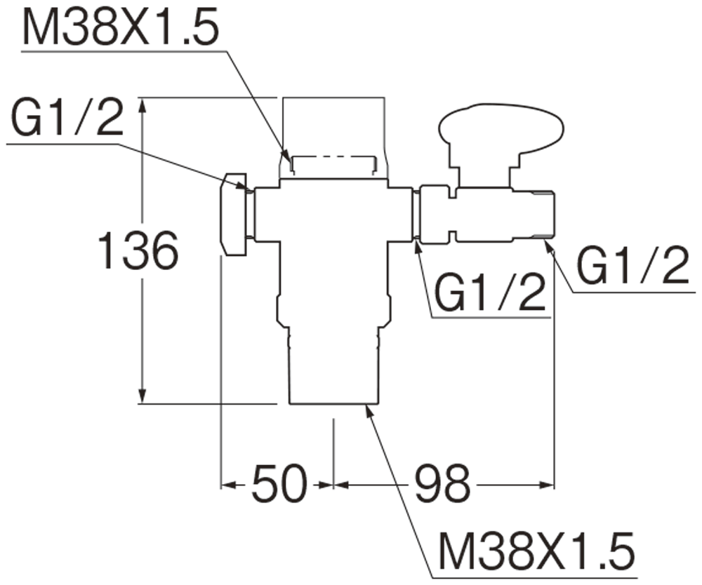 シングル混合栓用分岐アダプター（SANEI用）画像2